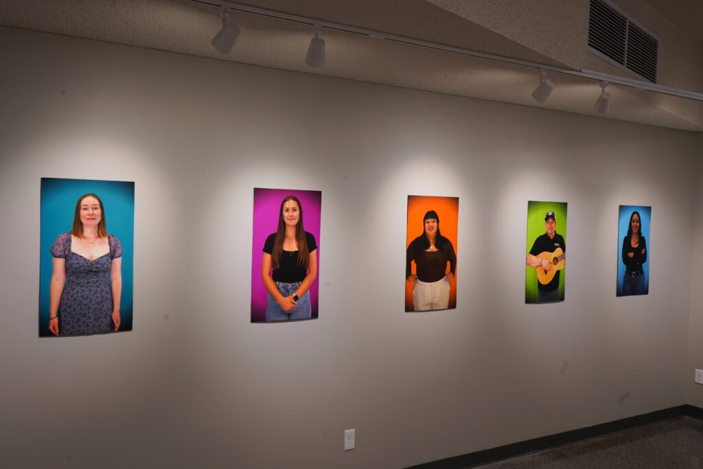 Photo showing the new Culture of Encounter exhibition at the O'Shaughnessy Educational Gallery